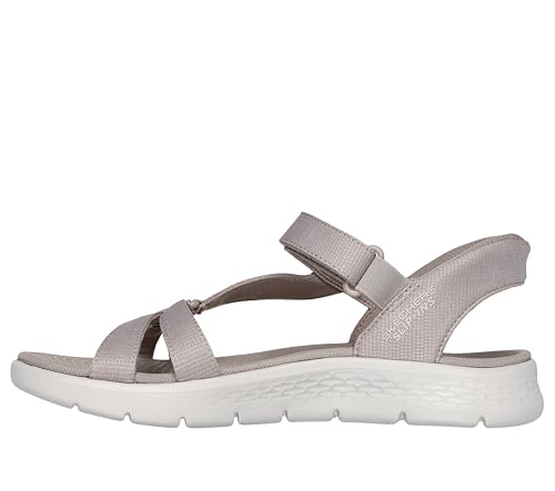 Skechers SKECHERS Women's GO Walk Flex Sandal - Illuminate Hands Free Slip-ins Fisherman, Taupe, 9