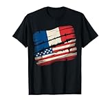 Drapeau français américain France USA Femmes Enfants Hommes T-Shirt