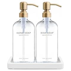 Clear Bottle / Brushed Brass Pump