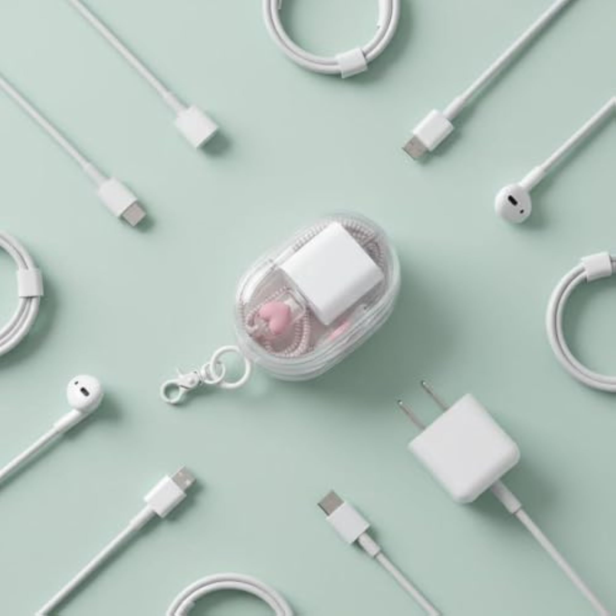 Transparent Cables Organizer Storage Pouch, Versatile Portable Electronics Organizer