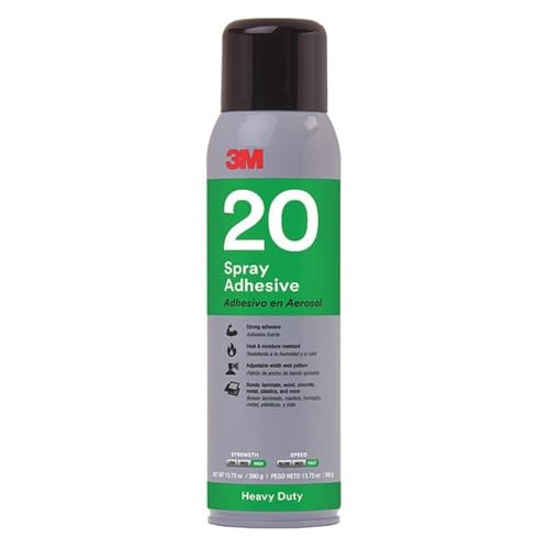 3M™ Heavy Duty 20 Spray Adhesive, Clear, Net Weight 13.8 oz