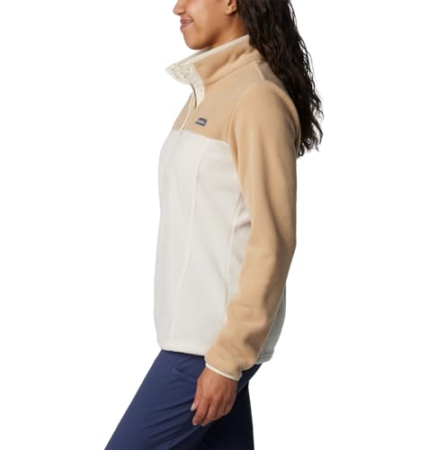 Image of Columbia Womens Benton Springs Half Snap II Pull Over Fleece Jacket, Dark Stone /Canoe /Vintage Blue, 3X