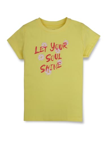 Image of Gini & Jony Girls Printed Cotton Round Neck Half Sleeve Knits Top