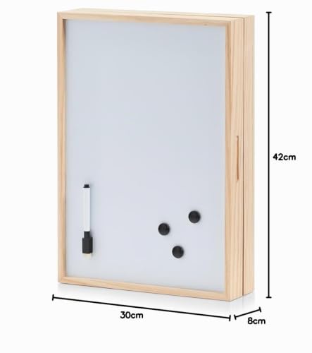 Caja llaves compacta de 8cm de fondo con pizarra blanca funcional 3