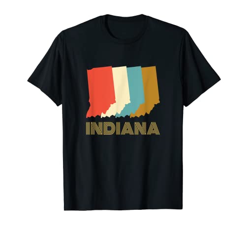 Camiseta vintage Indiana, I Love Indiana Map Shirt Camiseta