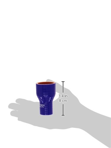 HPS HTSR-087-150-BLUE Silicone High Temperature 4-ply Reinforced Reducer Coupler Hose, 100 PSI Maximum Pressure, 3" Length, 7/8" > 1-1/2" ID, Blue