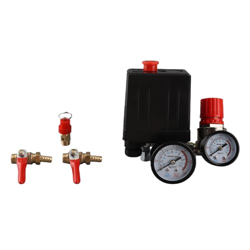 Commutateur de contrôle de pression pour compresseur d'air 0-180 PSI avec jauge