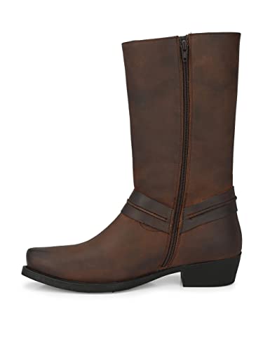 Image of Delize Men's mid Calf Length Leather Riding Boots