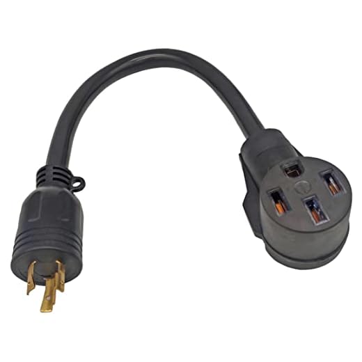 Fullsky FC-EVL5245 Male to Female 3 Prong to 4 Prong EV Charge Adapter - NEMA L5-20P to 14-50R, 20A to 50A Output, 20Amp 125Volt (Only for EV use)