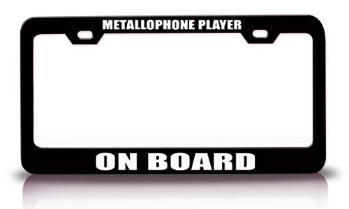 Custom Brother - Metallophone Player On Board Music Musician Metal Car Suv Truck License Plate Frame Bl O78 #TOP18