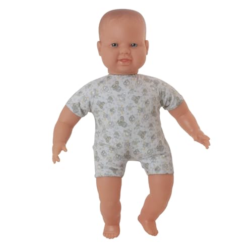 Miniland – Muñeco bebé blandito Europeo de 40cm con rasgos étnicos para el Aprendizaje de la Diversidad con Suave y Agradable Perfume. Colección de Diferentes etnias y sexos.