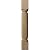 Ekena Millwork COL05X05X35RARW Raymond Reeded Cabinet Column (Top Block: 6", Bottom Block: 7"), 5"W x 5"D x 35 1/2"H, Rubberwood