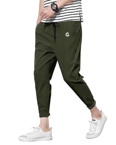 Image of EYEBOGLER Men's Solid Brand Logo Track Pants
