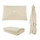 sonnenschirm rechteckig beige 200x300