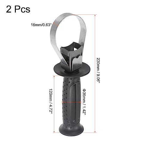 Uxcell Hollow Side Front Auxiliary Hammer Handle Impact Drill Accessories For 26 Electric Hammers 2 Pcs #TOP1