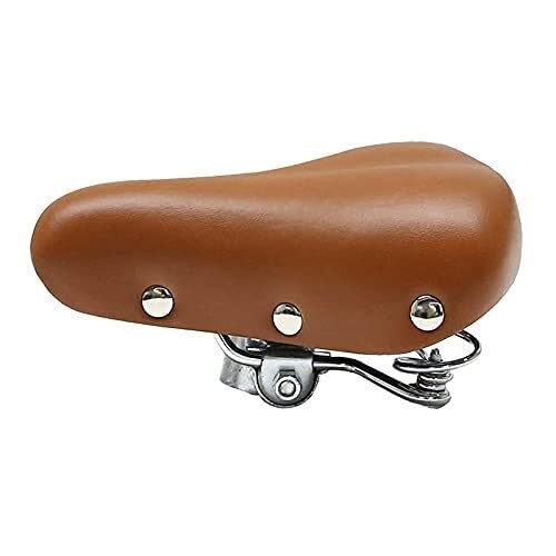 Sillin Bicicleta Asiento De Bicicleta Montaña Retro Viajero Urbano Sillín Ocio Japonés for Hombres Remache Plegable Doble Resorte Cojín Marrón