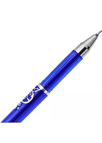 Image of AARNASHOPPE Blue Ink Erasable Gel Pen Blue Ink Rollerball Pens Rub-Out Friction Pens Set with attached Magic Wipe Eraser (0.35mm Nib Size) Gel Pen (Pack of 12 Pens)
