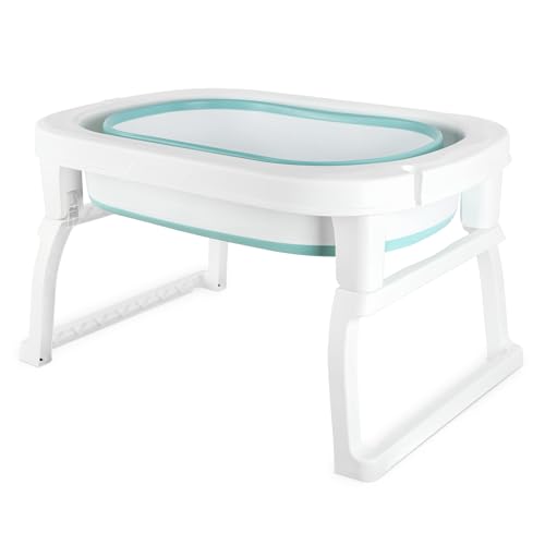 Miniatura 3 de 3 En 1 Bañera Plegable De Bebe De 0 A 8 Años, Bañera Con Tapón De Drenaje, Capacidad De Carga De 50 Kg-Baño Portátil Para Niños, Antideslizante Y Cómodo-72 51 42cm-Azul