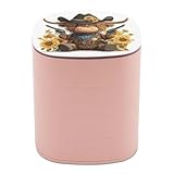 Jubonexis Adorable vaca de las tierras altas con sombrero de vaquero para mujer, organizador de aretes, organizador giratorio de joyas para collares, pulseras, anillos