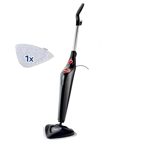 Vileda Steam Plus mop parowy z dodatkowym wkładem | zabija nawet do 99,9% bakterii i wirusów | Czyści szybko i skutecznie