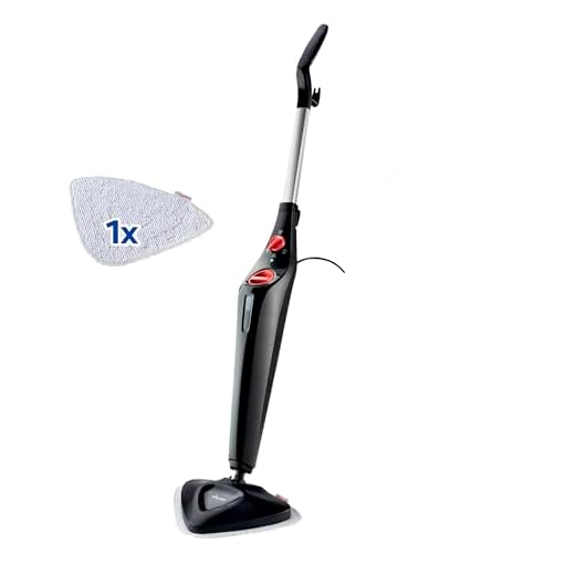 Vileda Steam Plus, Stoombezem, Stoomreiniger voor een hygiënische schoonmaak, Doodt 99,9% van de bacteriën en virussen, Ideaal voor tapijten en vasttapijten, Voor alle vloertypes