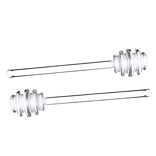 OKUMEYR Honey Stirring Rods 2pcs Household Honey Rods Stirring Sticks for Tea Jam Spiral Design Portable