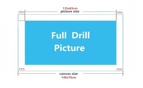 Diamond painting adulte grand format 140x70 cm, le cadeau créatif idéal pour passionnés - 5