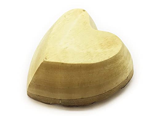 Witnystore 6" Heart Shaped Bowl - Functional And Collectible Bowl - Handcrafted Wooden Bowl For Serving Candy Nuts Desserts Fruits Or Accent Decor Gift For Any Occasion - Bark Wood Bowl #TOP5