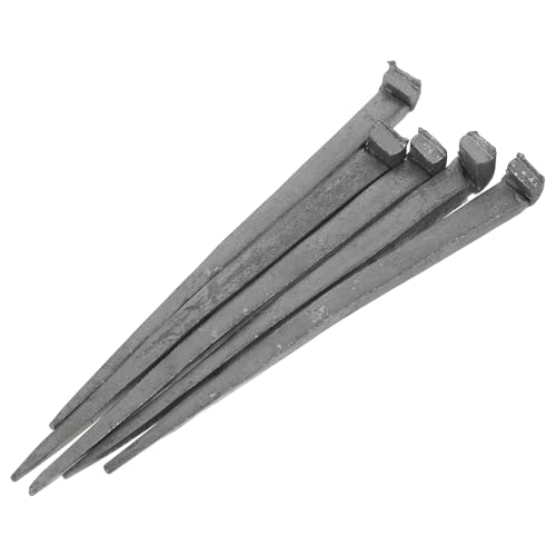 VILLFUL 5 Piezas Clavos de Hierro Forjado para Madera Clavos Curvos para Construcción de Barcos y Carpintería Resistentes para Reparación de Madera Tornillos para Terrazas y Cercas