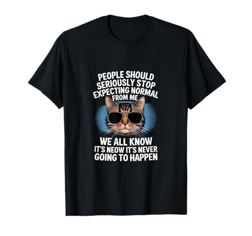 Katzenmenschen sollten ernsthaft Grafikdesign-Idee Humor-Roman T-Shirt