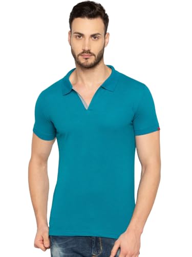 Image of Status Quo Men's Polo T-Shirt | Rich Cotton Blend | Slim Fit | All Day Comfort | Contrast Inner Placket | Polo Collar