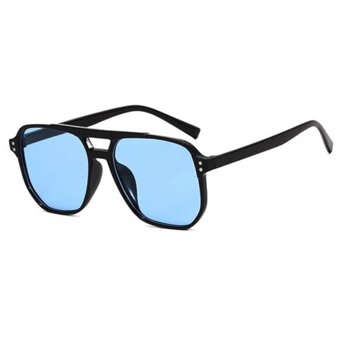 Black-framed Sunglasses with Blue Lenses - image 1