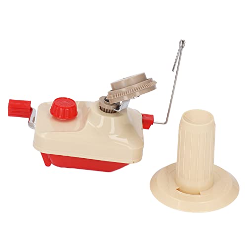 Yarn Winder 2, with Scissors Plastic Needle Adjustable Wool Knitting Desk Clamp/Holder Low Noise Easy Installation Hand Crank Ball for Crocheting