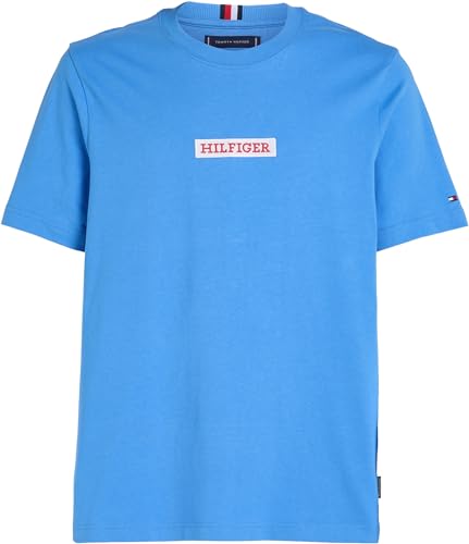 Tommy Hilfiger Herren T-Shirt Kurzarm Rundhalsausschnitt, Blau (Blue Spell), XXL – Ansicht 5