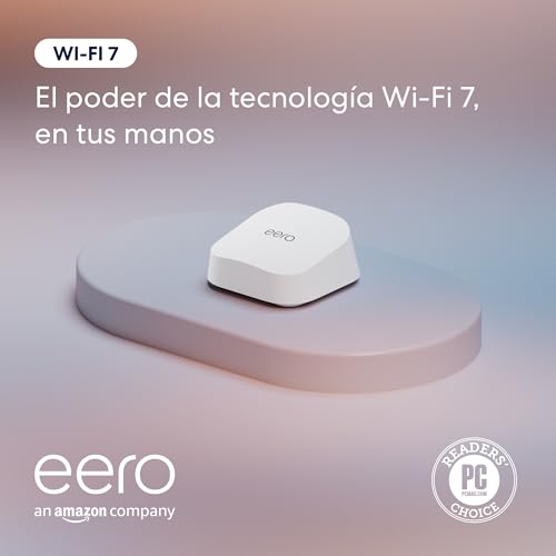 Miniatura 2 de Router wifi de malla eero 7 de Amazon (último modelo): doble banda con Wi-Fi 7, compatible con velocidades de red de hasta 2,5 Gb/s y cobertura en hasta 190 m² (1 unidad)