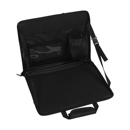 ERINGOGO 折りたたみ式レザー車載小テーブル 多機能バックラップトップデスク 車の後部座席用オーガナイザー 食事と作業に