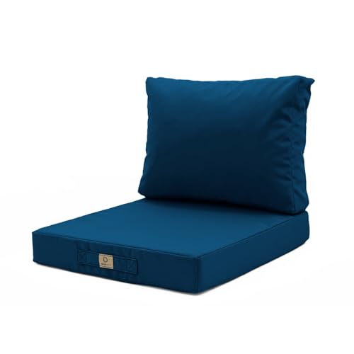 deco arts Coussins pour Salon de Jardin Déhoussable - Coussins extérieur - 60x60 cm - Coussin de Remplacement pour Fauteuil, Banc & Chaise d'extérieur -...