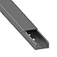 Cable Coach Habengut Kabelkanal (mit Montagelochung im Boden) 15x30 mm aus PVC, Farbe: Titan, Länge 1 m
