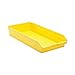 Quantum Storage Systems Economy Shelf Bin 23-5/8"L x 11-1/8"W x 4" H Yellow 6 Pack