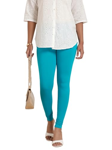 Image of TWIN BIRDS Tailored Cut and Classic Fit Super Stretchable Elastane Fabric Churidar Leggings for Women