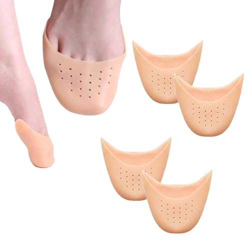 MWUMRCM Doux Protecteur en pour Pointe des Pieds, 2 Paires de Protections d'orteils, Footful Capuchons d'orteils Protecteurs, pour Pointes des Pieds Chaussures de Danse Ballet Pointu (C)