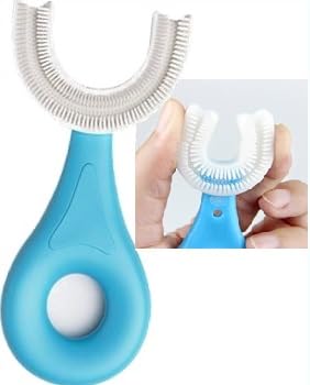 U Shaped Silicone Brush Head for 360 Degree Cleaning Suitable For 2-6 Years(Pack of 1)-image-34