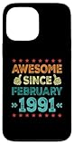 Photo Gallery custodia per iphone 13 pro max awesome since february 1991 34 years old 34th birthday Photo Gallery custodia per iphone 13 pro max awesome since february 1991 34 years old 34th birthday