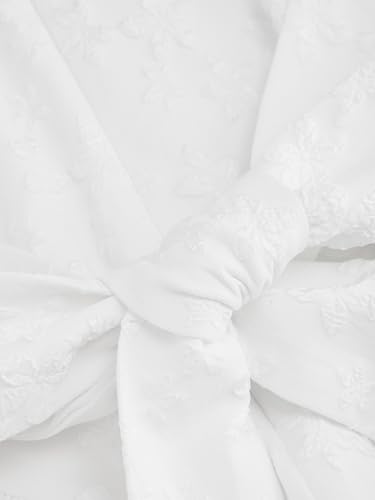 CIDER Dresses for Women Floral Backless Bowknot Mini Dress Jacquard U-Neck Scoop Neck Holiday Party4