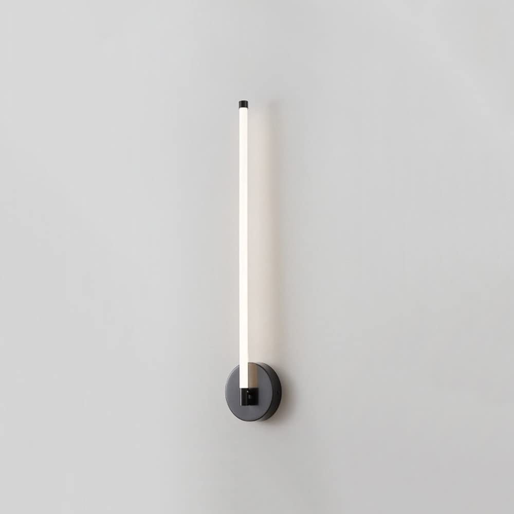 ZTCHSENZT Wall Sconces, Modern LED Linear Wall Sconce Copper Wall Mount Light Indoor Vanity Wall Lamp, Minimalist Wall Lighting Fixtures 3 Color Mode Wall Wash Lights for Living R,Svart-40cm
