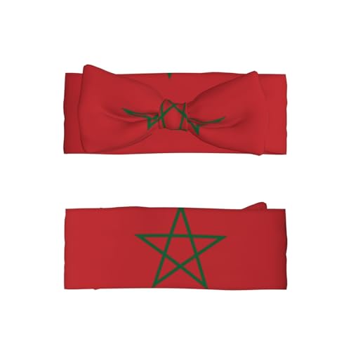 Flag of Morocco Baby Headbands Soft Nylon Hairbands with Stretchy Bows Girls Hair Accessories for Newborn Infant Toddler Kids2