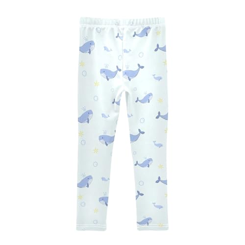 Cute Cartoon Blue Whale Girls Leggings Soft Comfortable Athletic Leggings Dancing Pants for 4-10 Years2
