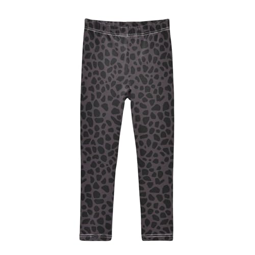Girls Leggings Black Leopard Print Soft Toddler Leggings for Girls Kids Pants Size 4T-10T
