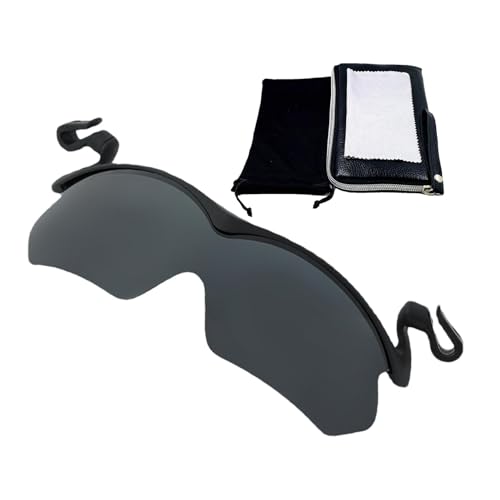 Lentes de sol con clip, lentes de sol polarizados ultraligeros que bloquean los rayos UV, elegantes lentes sin montura para pesca al aire libre, Gray, Refer to description