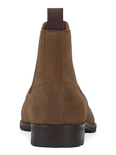 Vince Camuto Mens Brown Lug Sole Pull Tab Goring Cushioned Removable Insole Lieven Round Toe Block Heel Leather Chelsea 9 M2